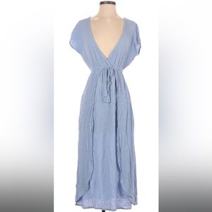 Casual Blue Polka Dot Dress